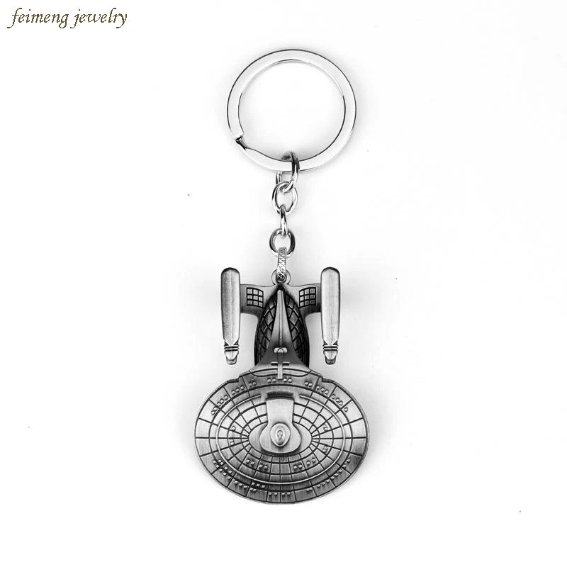 

Star Trek Spacecraft U.S.S. Enterprise Air Plane Charm Keychain Key Ring Pendant Film Collection free shipping