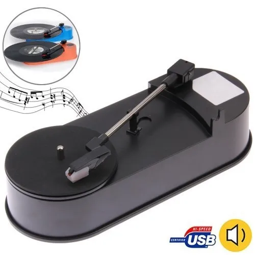 33RPM USB Mini Vinyl Turntables Audio Player Support Turntable Convert