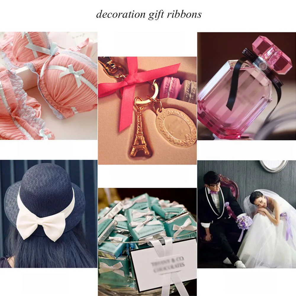 25 ярдов/рулон Grosgrain атласные ленты для свадьбы Рождественская вечеринка