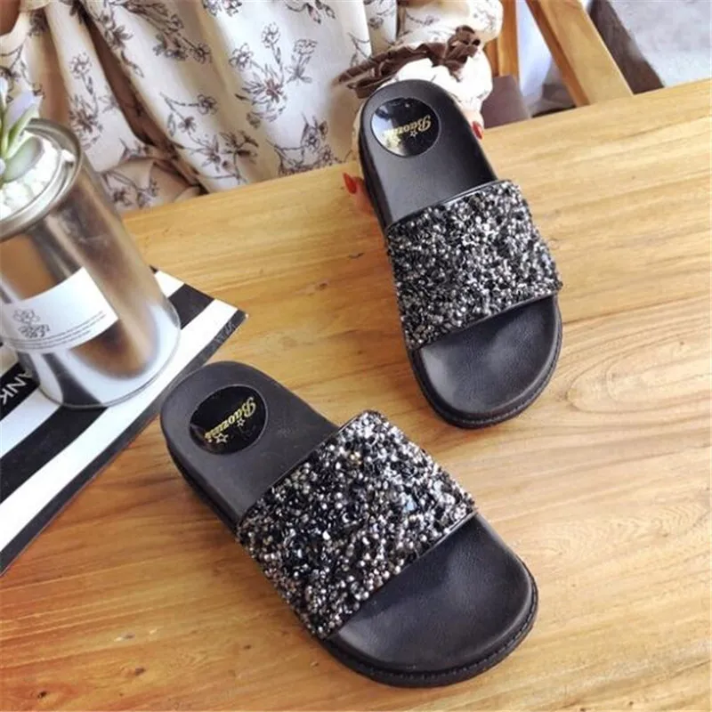 

2019 Summer Woman Shoes Woman Sandal Slippers Platform Bath Slippers Wedge Beach Flip Flops High Heel Slippers Beach Slide Shoes