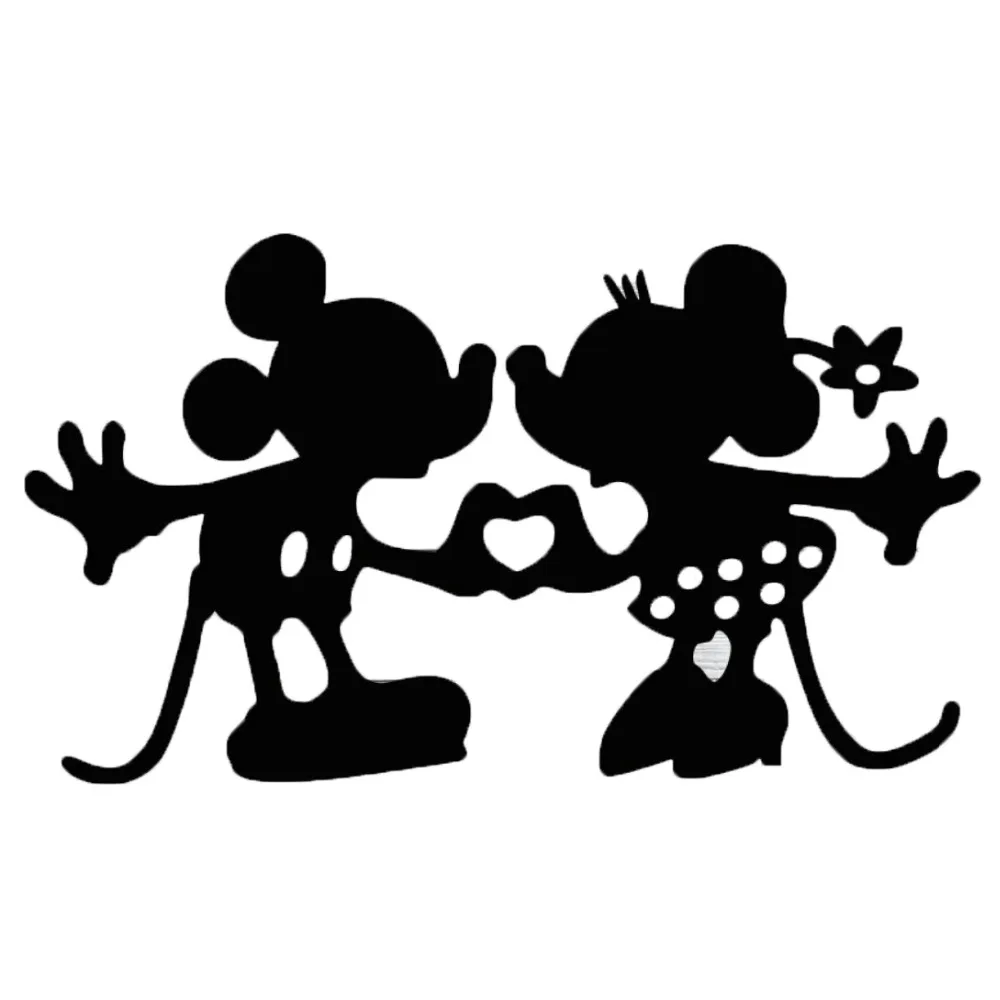 Mickey and Minnie Mouse Kissing Vinyl Decal Sticker Car Window.