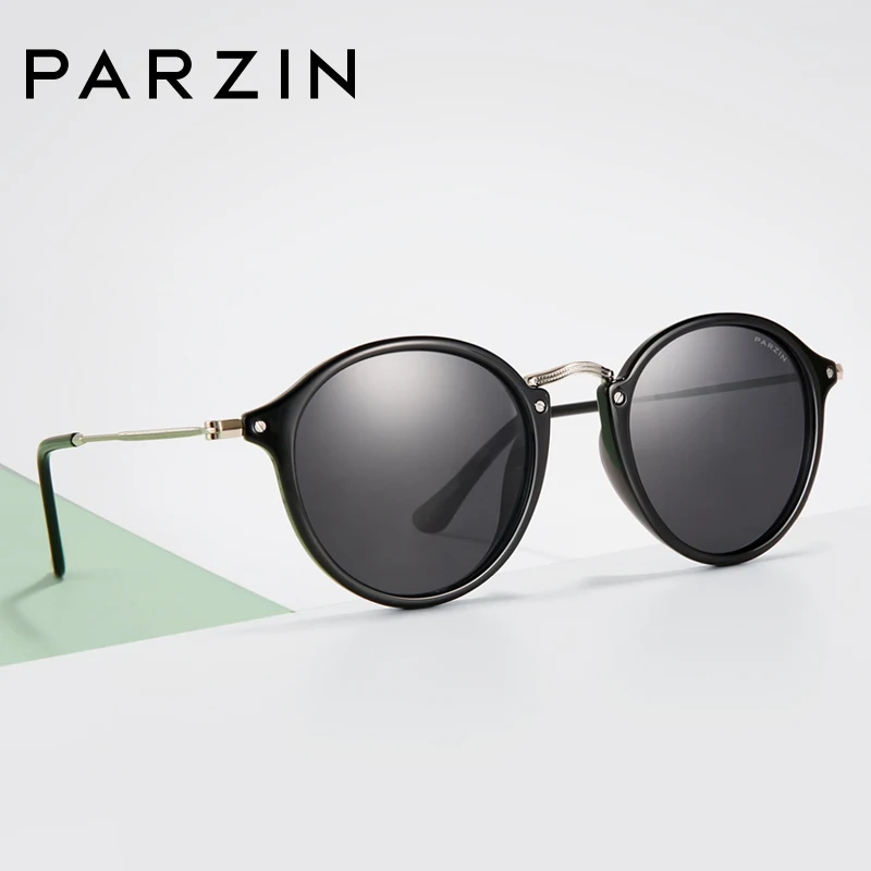 PARZIN TR90, солнцезащитные очки, поляризационные, унисекс, пара, стиль, круглое покрытие, зеркальные, солнцезащитные очки для вождения, солнцезащитные очки для вечеринок