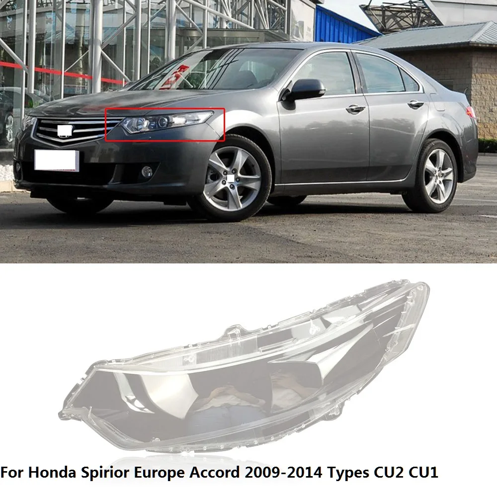 

CAPQX 1PCFor Honda Spirior Europe Accord CU2 CU1 2009-2014 Front Headlamp Headlight Lampcover Lampshade Lamp Shade Shell Cover