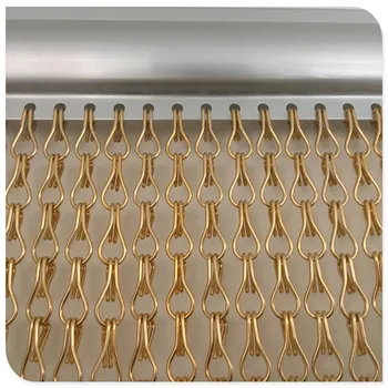 

Customized high quality red color aluminum chains curtain