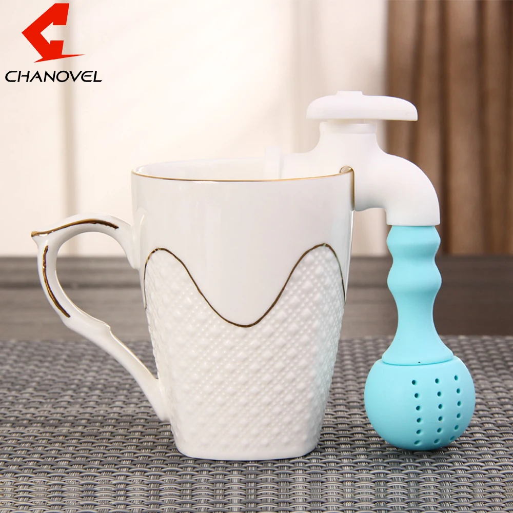 

Coffee & Tea Tools Silicone Faucet Tea Infuser Loose Tea Leaf Strainer Herbal Spice Filter Diffuser