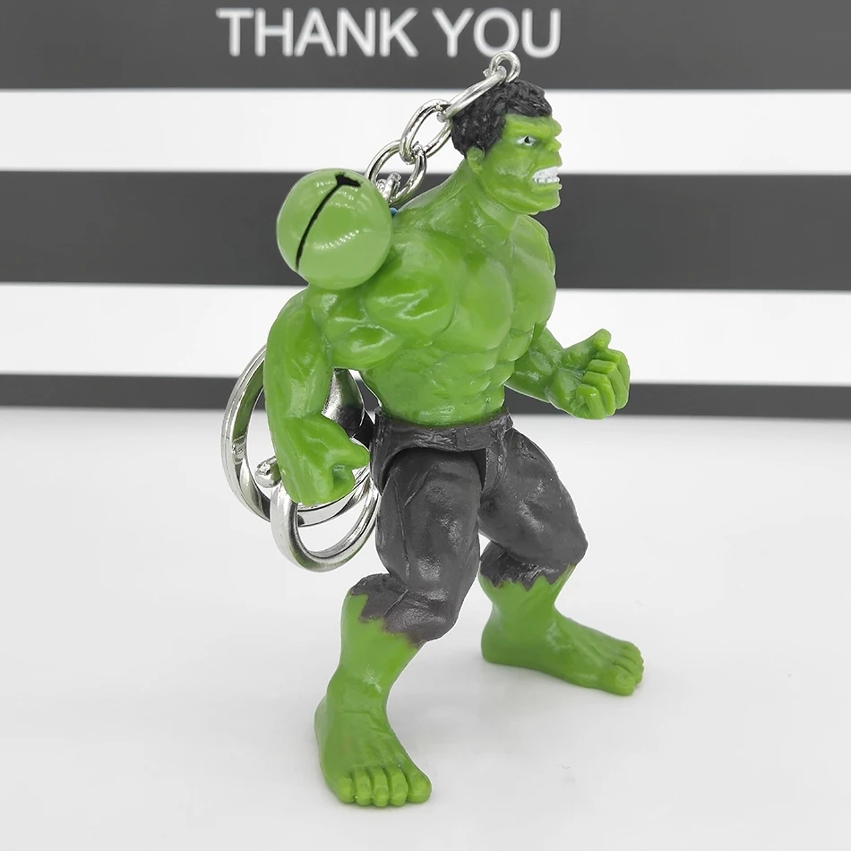 1Pcs PVC The hulk Keychain The Avengers Alliance Keyrings Super Hero