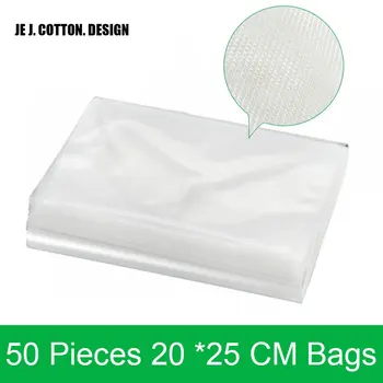 

Original 50 pieces/lot 20*25CM Bags for Vacuum Sealer Packing Machine 20x25 CM Vacuum Packer Bag for Food Grain Transparent