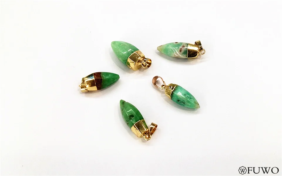 chrysoprase point pendant 7