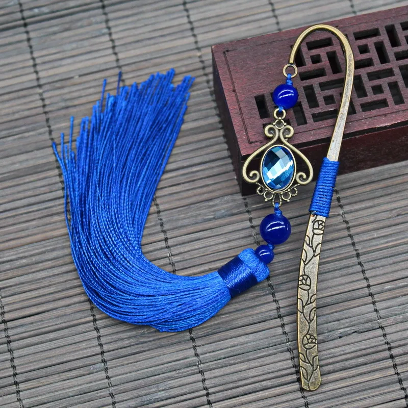 EZONE в китайском этническом стиле закладки дизайн кисточкой бахрома ретро металлические шпильки держатель для книжки творческий книга