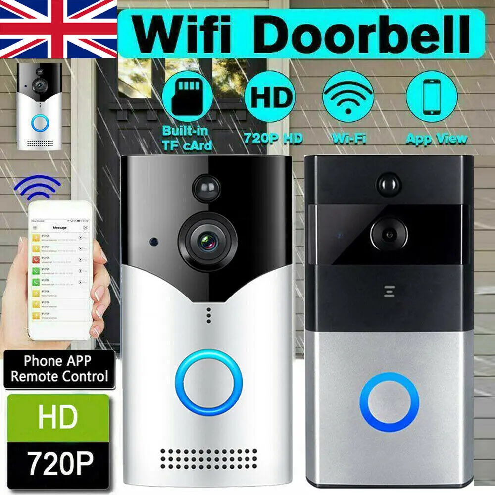 Wireless Smart WiFi T�rklingel IR Video Visual Ringkamera Intercom Home Security