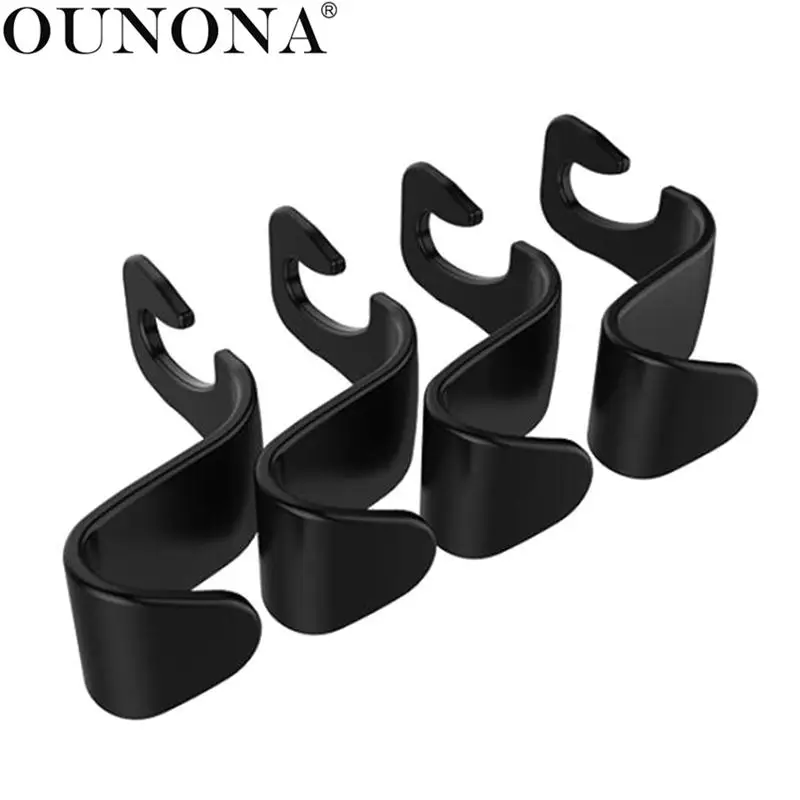 Ounona 4 قطع السيارات مقعد السيارة الخلفي headrest المنظم شماعات هوك لل كيس البقالة حقيبة تخزين