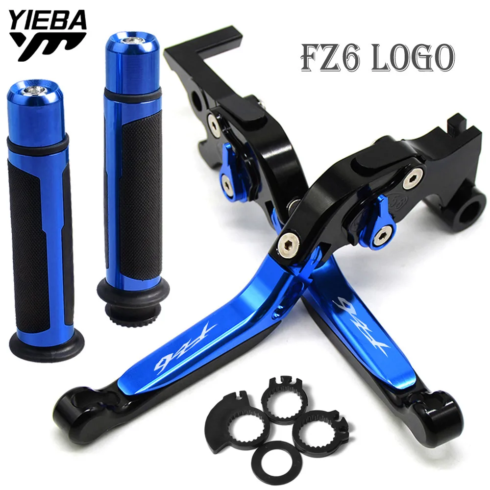 

FZ6 Motorcycle Accessories Folding Brake Clutch Levers handle grips FOR YAMAHA FZ6 FAZER 2004-2010 2009 2008 FZ6R 2009-2015