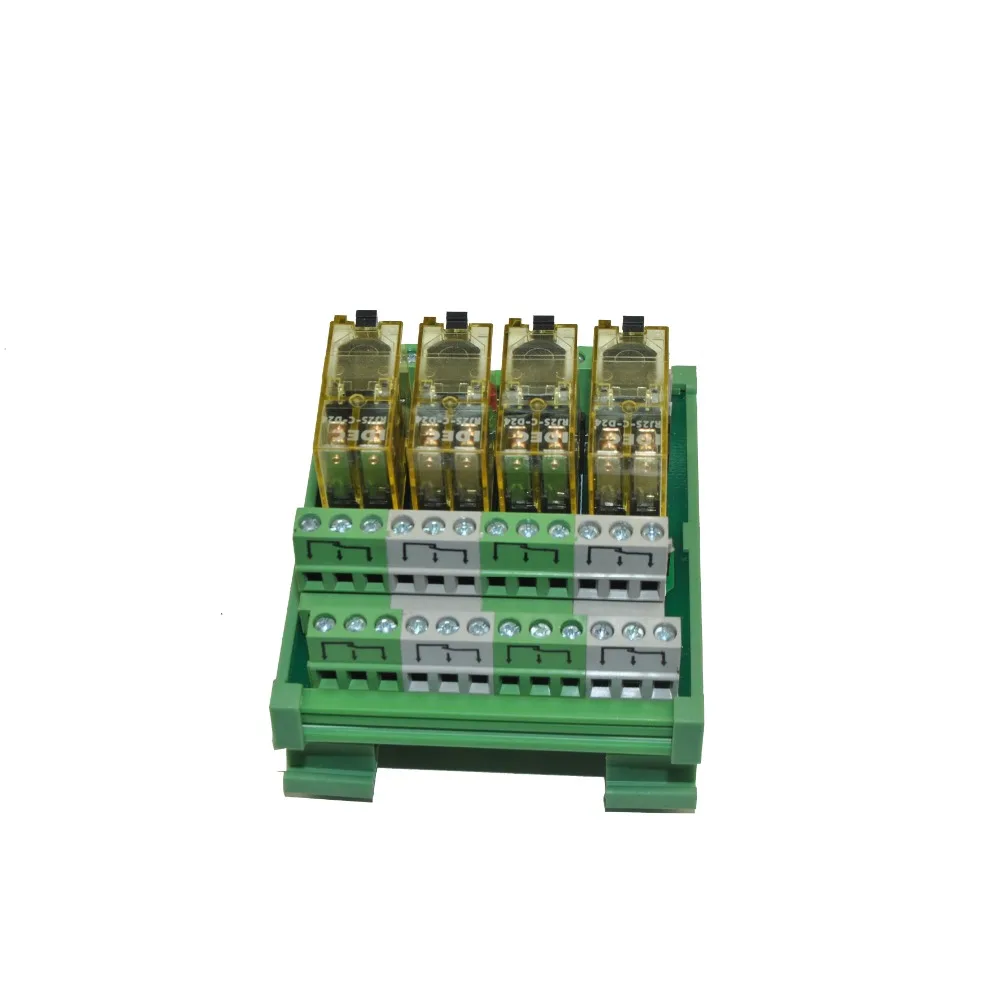 

4 Channel DPDT DIN Rail Mount IDEC RJ2S 24VDC Interface Relay Module