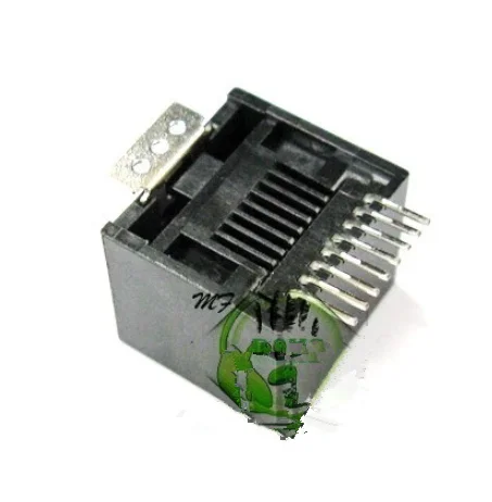 Tomada de Rede Conector de Porta de Rede Vertical de 180 Pces Graus 20 Rj45 Smd 8p8c 3 8p8c conector de porta de rede vertical de 180 graus
