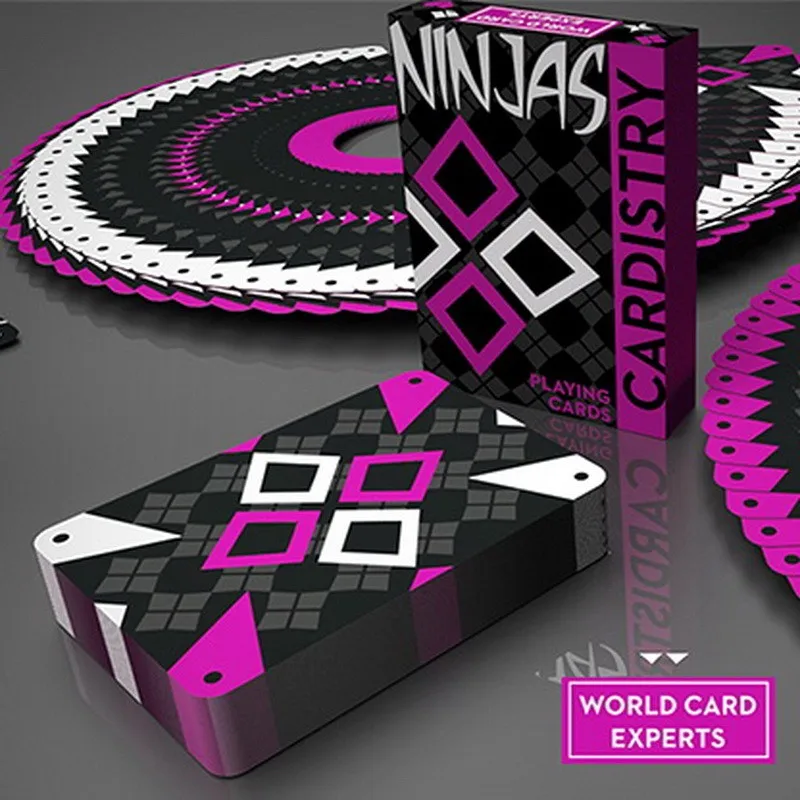 Beste Cardistry Ninjas Rode Speelkaarten Poker Size Dek USPCC Custom Limited Edition door De #039;vo Goocheltrucs