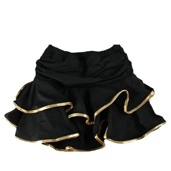 12 Design Girls Latin Dance Skirt Ballroom Samba Chacha Dancing Dress inside with shorts Kids Mini Skirt 4