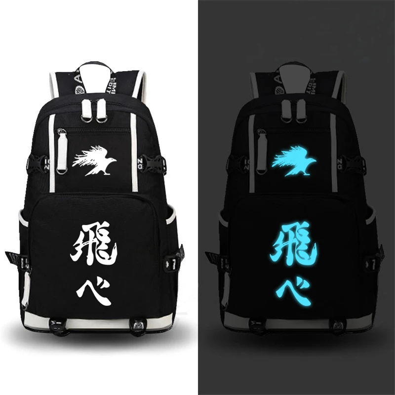 Высокое качество Аниме Haikyuu Хината Syouyou световой рюкзак мужчин и женщин плеча школьные сумки рюкзак для подростков