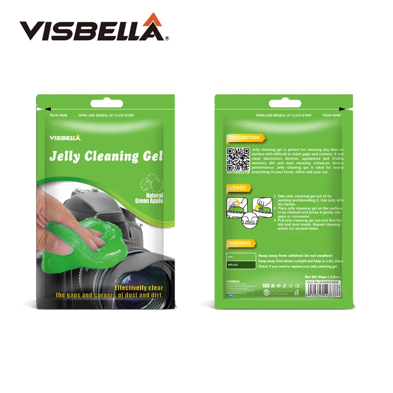 Visbella 80gm гель для очистки желе и грязи, Очищающий губки для автомобиля, Очищающий зазоры углов пыли и грязи, универсальный уход за кибер-краской