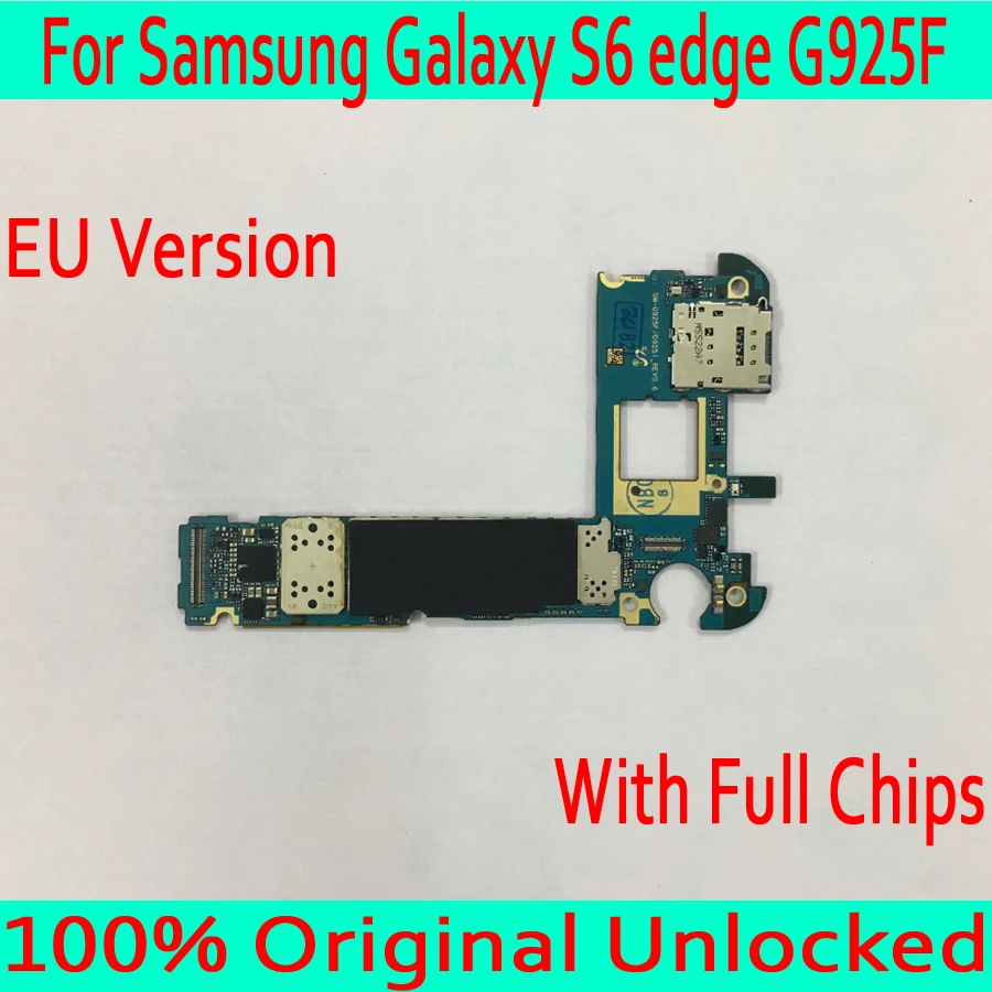 Материнская плата с системой OS для samsung Galaxy S6 edge G925F, оригинальная разблокированная материнская плата для samsung S6 G925F