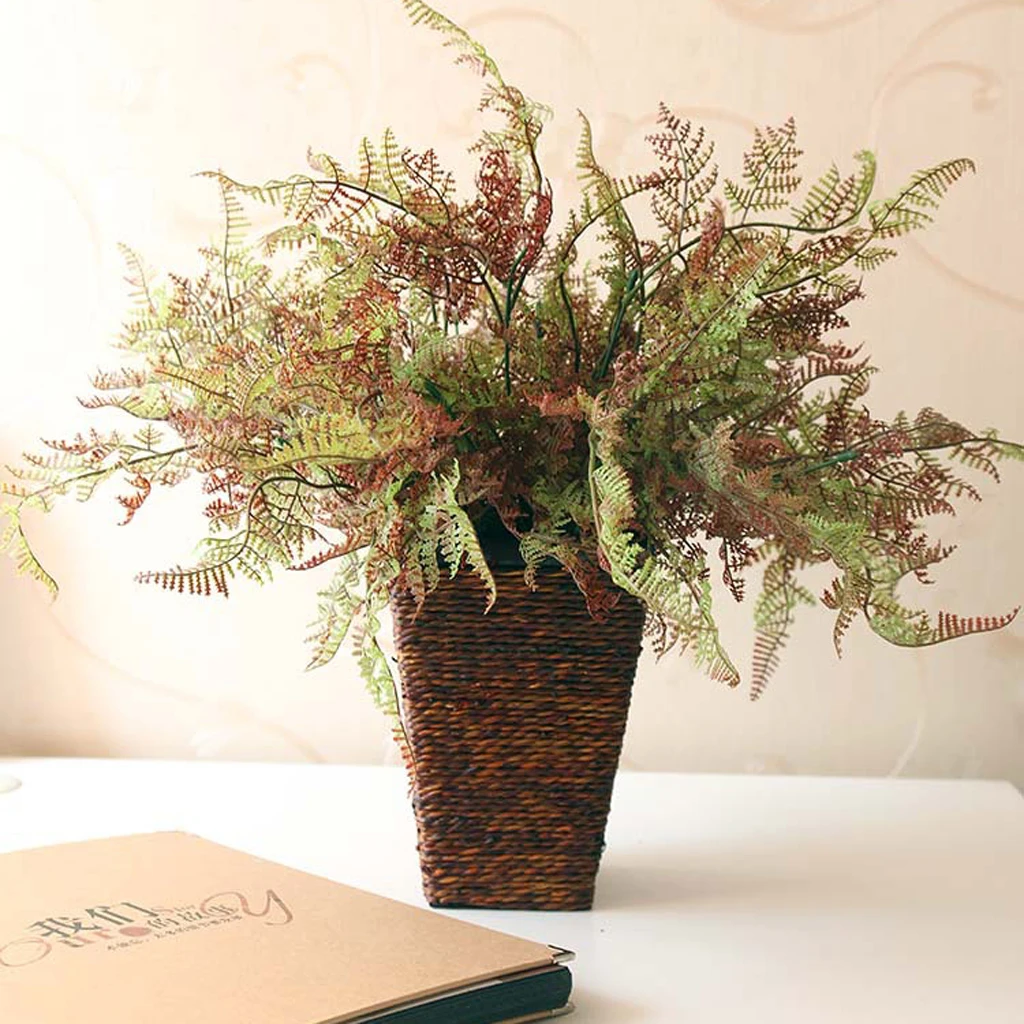 

Artificial Plastic Ferns Bush Greenery Home Garden Wedding Patio Outside Balcony Gallery Floral Decor