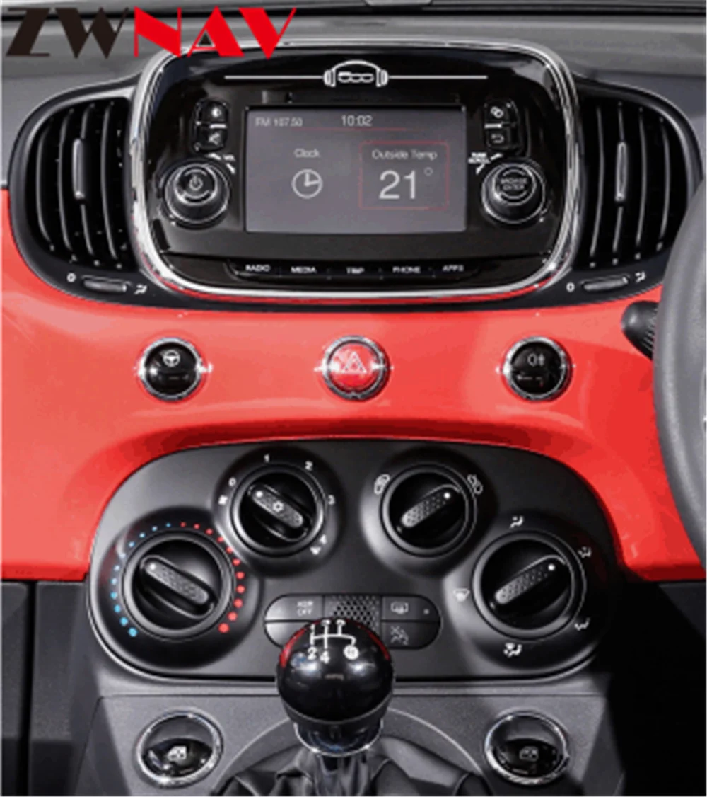 Clearance Android 9 4+64G DSP Car 2 din Player GPS Navigation For Fiat 500 2015 2016 2017 2018 Head Unit Multimedia Player Tape Recorder 0