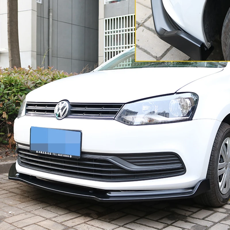 

For VW POLO ABS Rear Bumper Diffuser Protector For 2014-2017 POLO Body kit rear bumper Front lip shovel rear wing