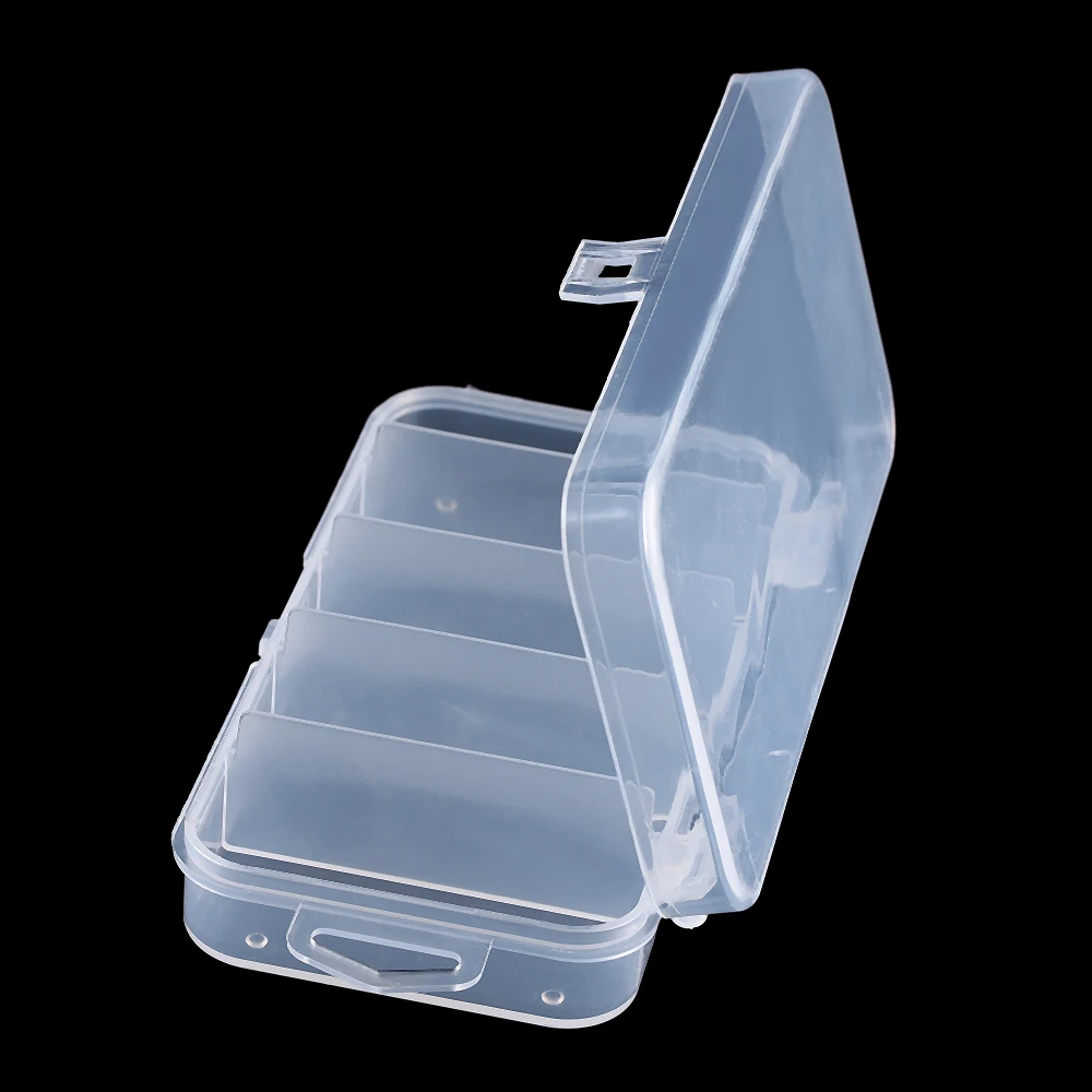 

1pcs 5 Compartment Plastic Storage Box Lure container Boxes Fixable Case Fish Lure Bait Hooks Tackle Fishing Accessories