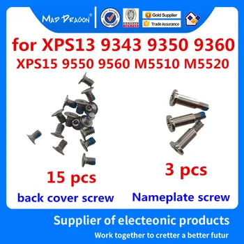 

15 lower cover screws / 3 nameplate screws for Dell XPS13 9343 9350 9360 XPS 15 9550 9560/Precision M5510 M5520 Silver screws