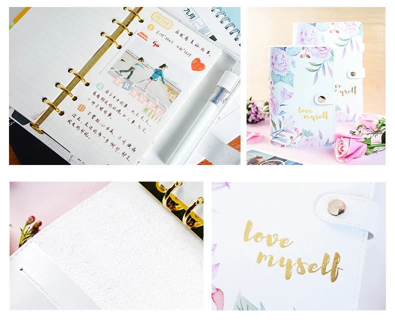 2019 Korean Fresh Design Rose & Flamingo Binder Notebook Planner Faux Leather Refillable Personal Planner Journal Dairy A5 A6 2019 Korean Fresh Design Rose & Flamingo Binder Notebook Planner Faux Leather Refillable Personal Planner Journal Dairy A5 A6