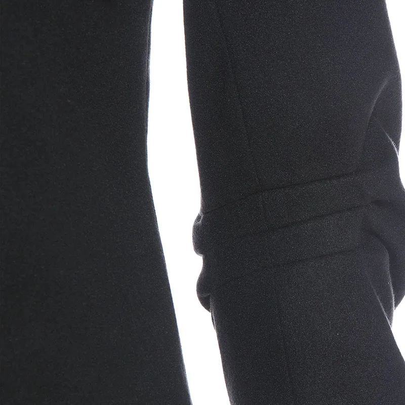 Boutonnage Manches Laine Simple Longues Automne Noire Manteau Décontracté Veste Femmes De Sisjuly Hiver Épais Elégant En Manteaux wqPFUt8Sx