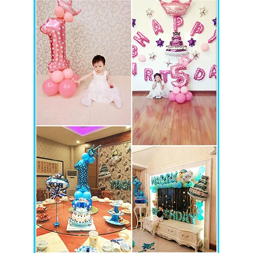

32 inch pink blue Number Birthday Party Wedding Decor Air Baloons foil Balloons Digit Helium Ballons Event Party Supplies