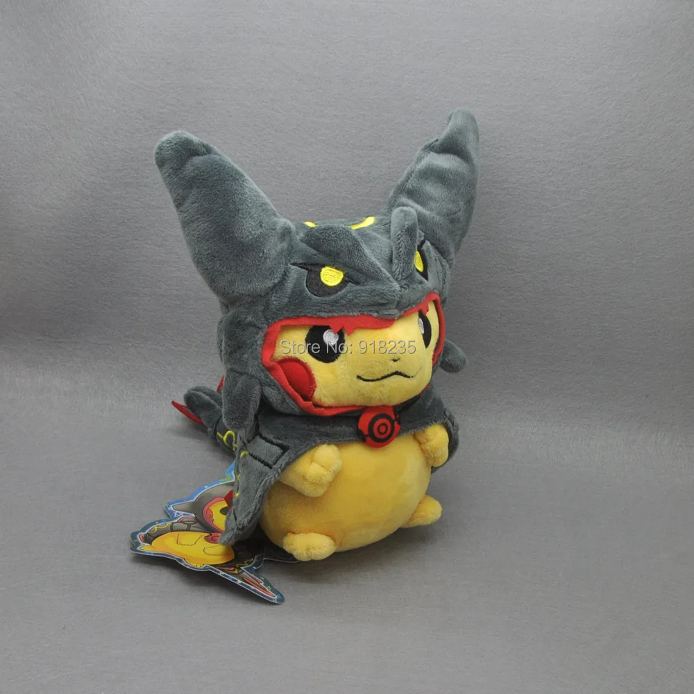 2 цвета плюшевые куклы косплей Rayquaza Pikchu " мягкие лучшие подарочные мягкие игрушки в розницу