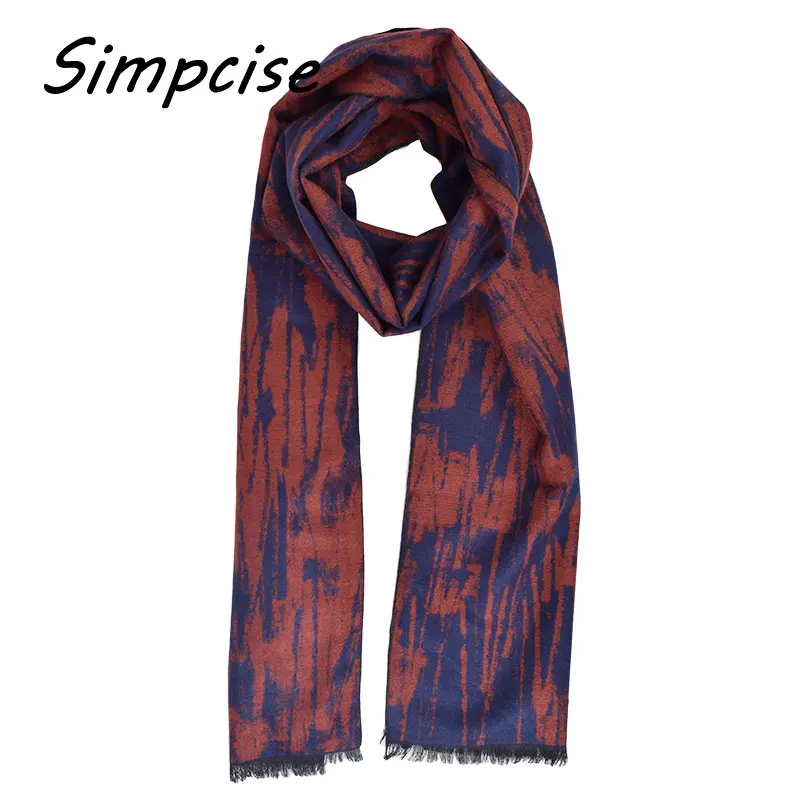 mens dress scarf Men Winter warm Scarfs Doodle Printed Scarf Business Man style Brand Design Cashmere Wraps A3A18925 male scarf
