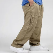 VXO Для мужчин Брюки-карго весной и летом тонкие большие размеры хлопок Повседневные штаны, брюки Брюки-карго
