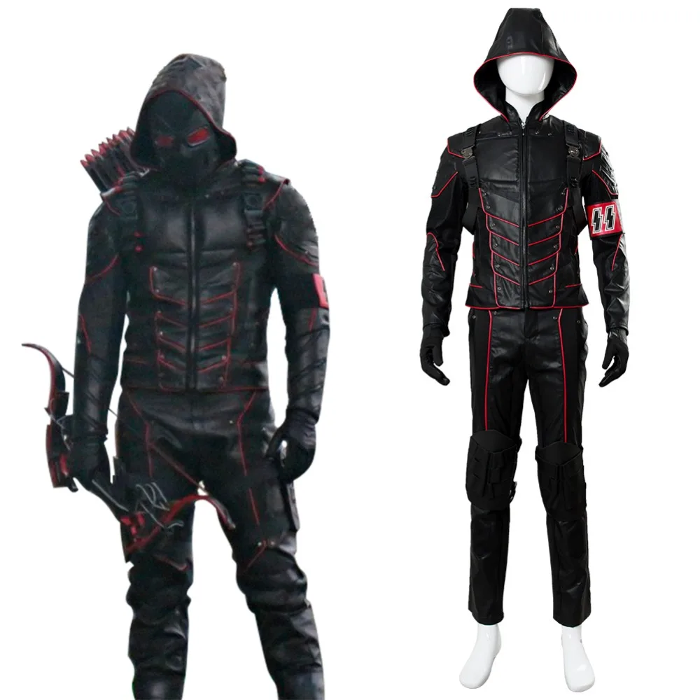 

Hot!Arrow Cosplay Dark Arrow Tommy Merlyn Costume Adult Men Full Suits Outfit Halloween Carnival Cosplay Costumes Custom Made