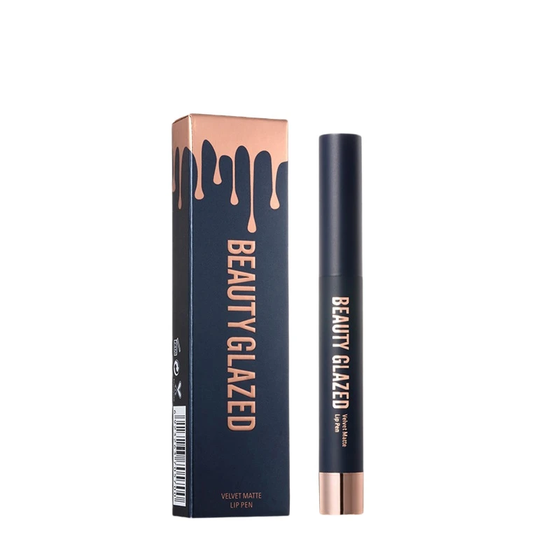 

BEAUTY GLAZED 1pc Matte Lip Kit Lipstick Makeup Waterproof Long Lasting Moisturizing Lipstick Shine Professional Maquiagem
