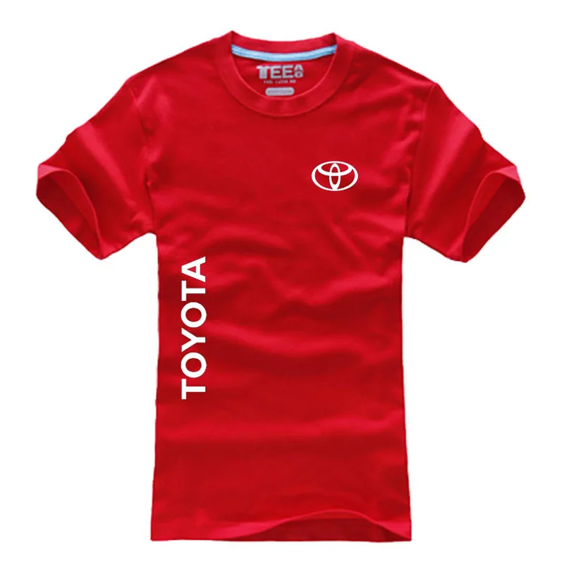 Новые летние футболки с логотипом Toyota Мужская модная футболка из 100% хлопка
