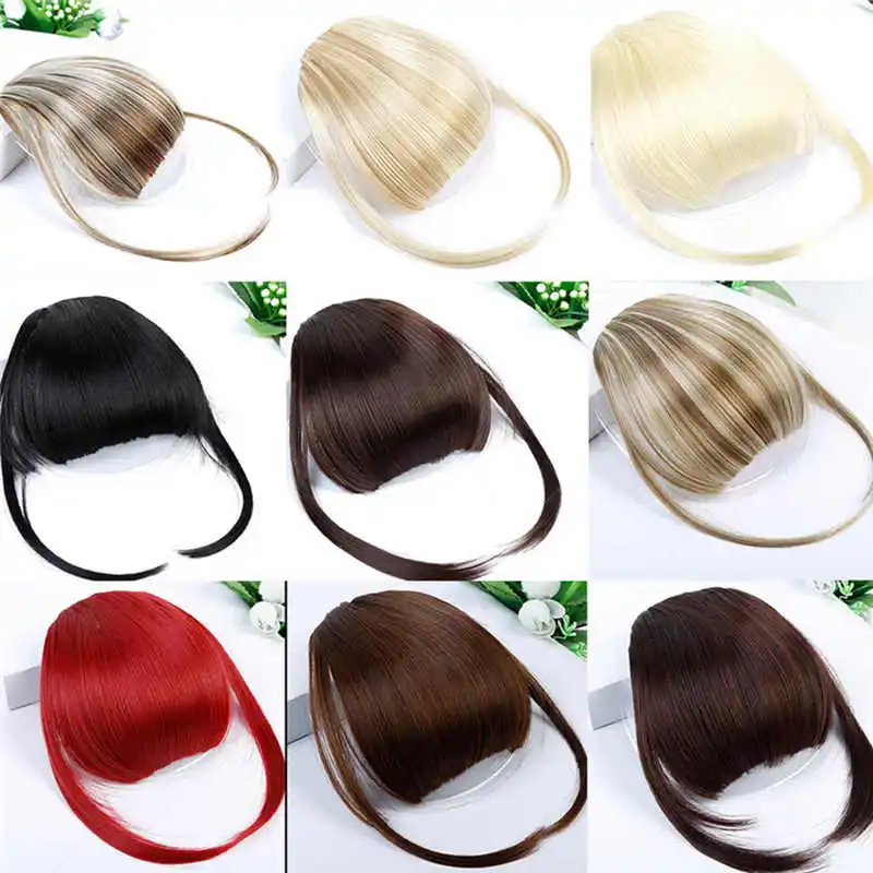 JINKAILI-Blonde-Color-Hair-Clip-in-Hair-Bang-Full-Fringe-Short-Straight-Hair-Extension-for-women (1)