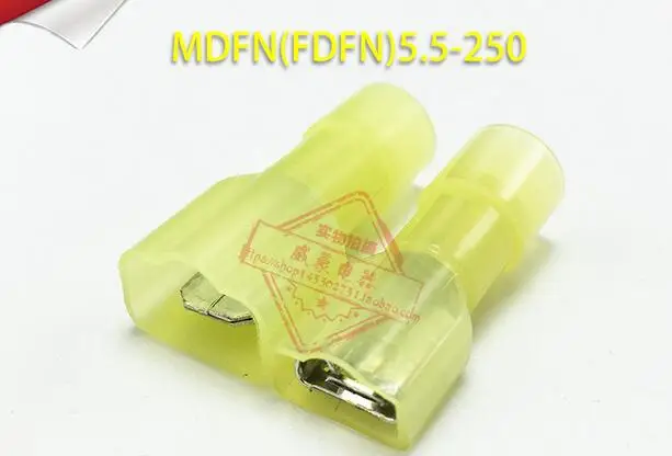 

500pairs FDFN(MDFN)5.5-250 cold-pressed nylon male and female insulated terminal block high temperature 6.3 spring insert