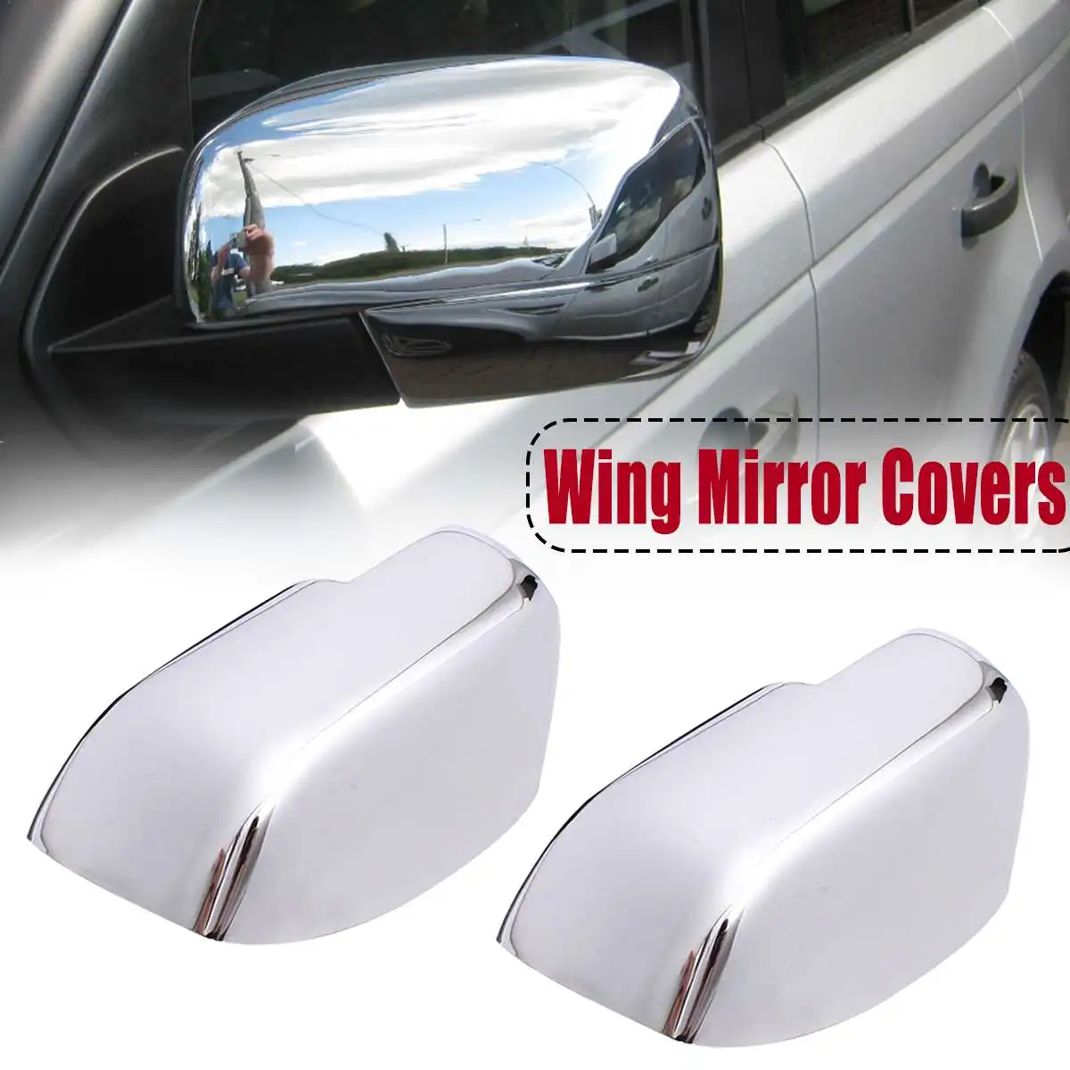 

ABS Chrome Wing Mirror Covers For Land Range Rover Sport Freelander Discovery 2005 2006 2007 2008 2009