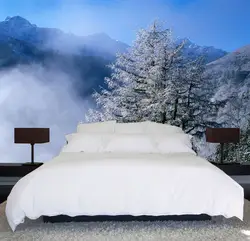 [Самоклеющиеся] 3D туман Снежная гора Дерево 12 настенная бумага настенная печать наклейка настенные фрески