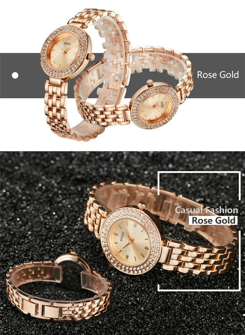 Relogio Feminino montre femme 2018 New Ladies Bracelet Watch For Women Rhinestone Gold Wrist Watch Top Brand Luxury Female Clock (11)