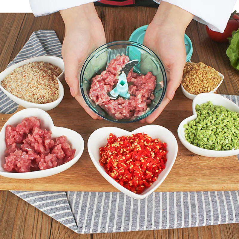 Кухонные принадлежности мощная ручная мясорубка 330 мл/190 г ручной измельчитель