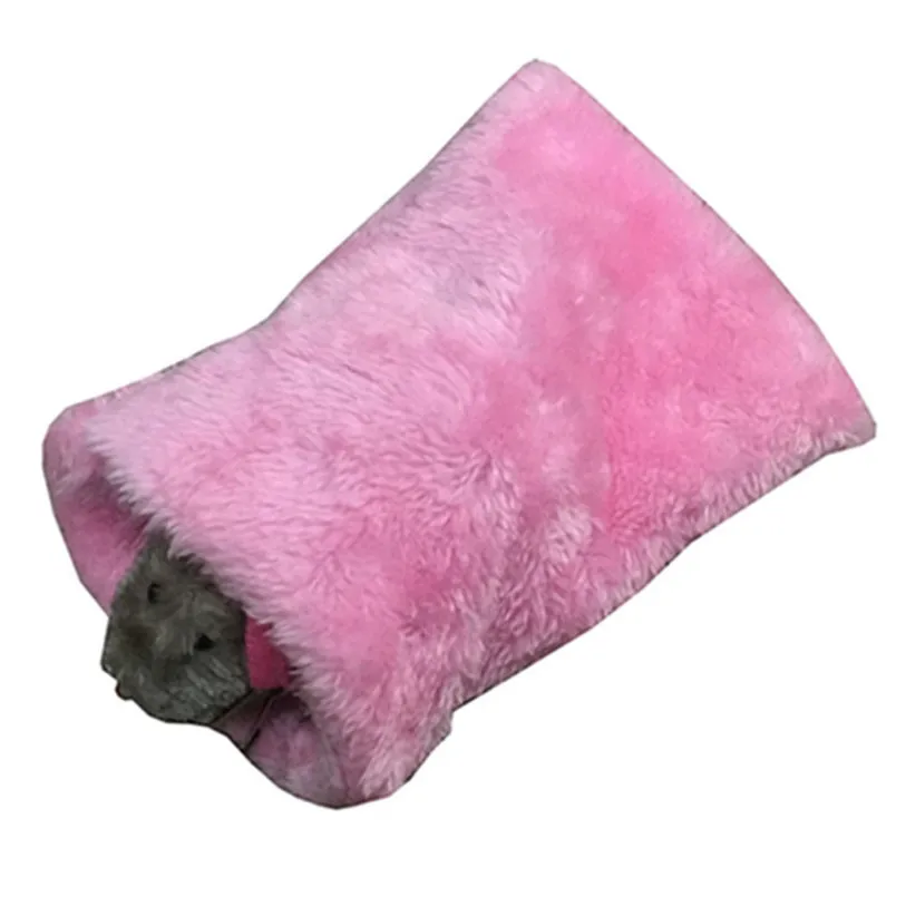 Cute Hanging Cage Bed For Hamster Ferret Rabbit Animals Small Velvet Soft Sponge Hammock Sleep Nest House #F#40NV14 (7)