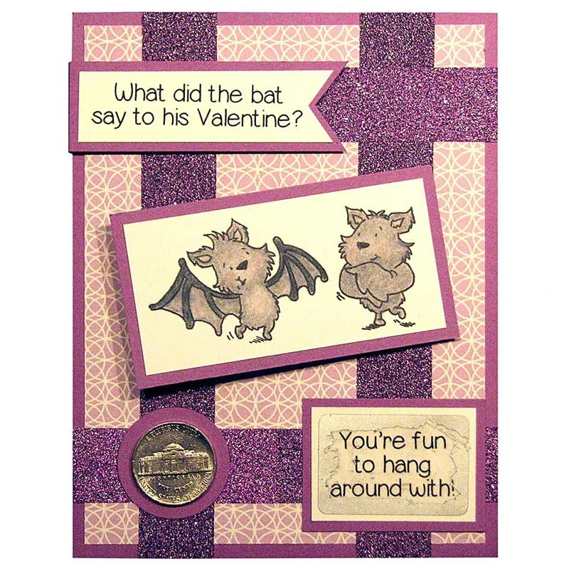 

Happy Valentine's Day Bat Transparent Clear Silicone Stamp/For DIY Scrapbooking/Photo Album Decorative Card Making Clear Stamps