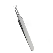 1 шт. клип из нержавеющей стали пинцет Локоть прямо obliquef черный acne иглы акне клип Макияж бровей инструмент черная голова клип