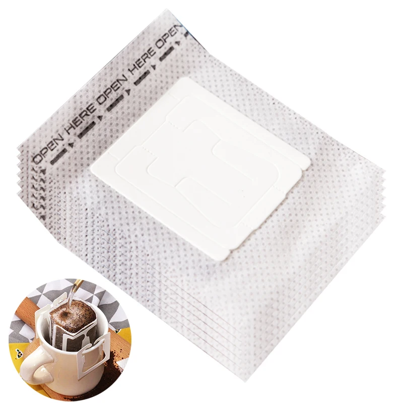 50pcs/Pack Coffee Filter Bag Portable Hanging Ear Style Coffee Filters