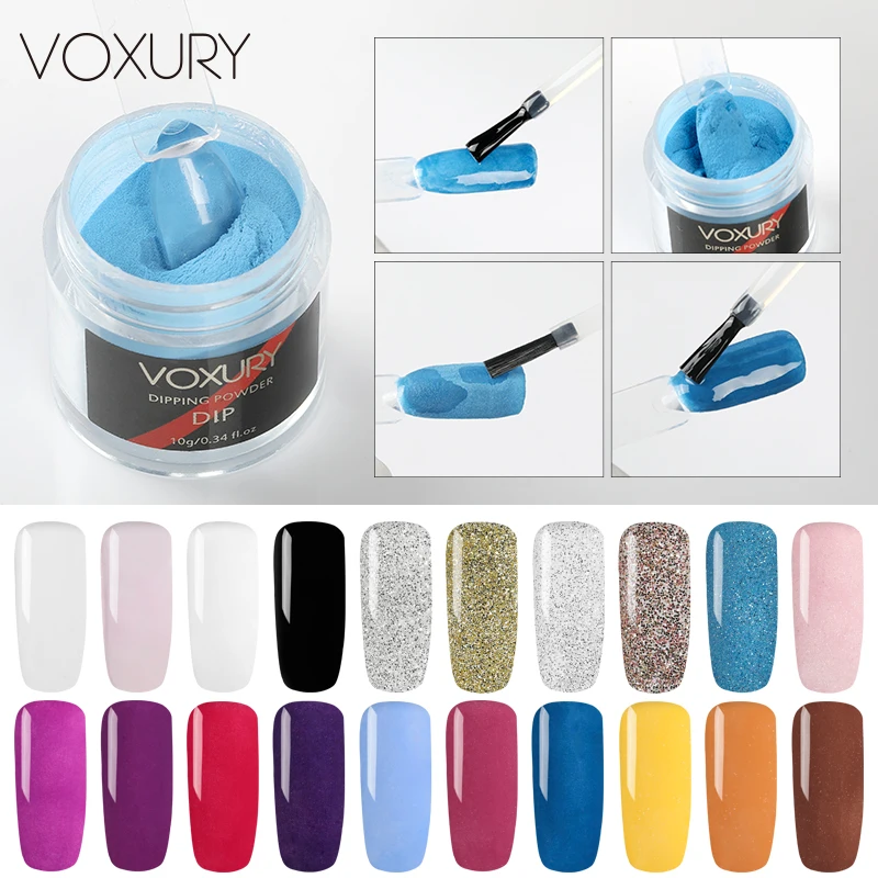 

VOXURY Dipping Powder Holographic Glitter Powder Pigment Chrome For Manicure Nails Art Gradient French Nail Powder Set Polish