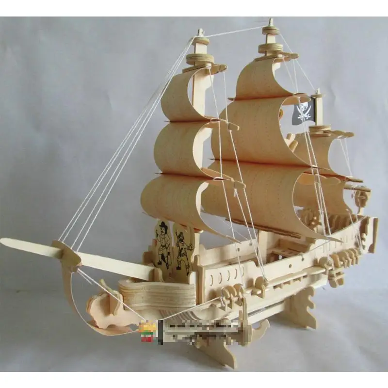 Hand assembled Wooden Battleship Warship Corsair Model Military