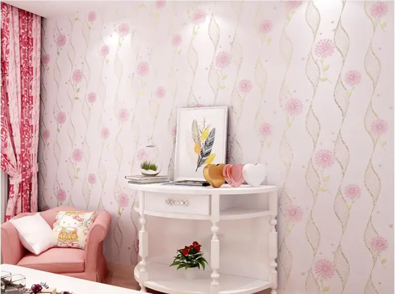 decoração 3d dandelion papel de parede para sala de crianças